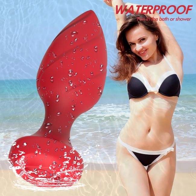 Female charging 10 frequency APP remote control vibration anal plug thread G-spot size rear court stimulation masturbation
