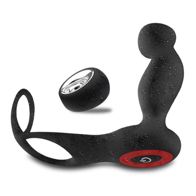 Remote control Male Prostate Massage Vibrator Anal Plug Silicone Waterproof Massager Ejaculation Ring Toy for Men