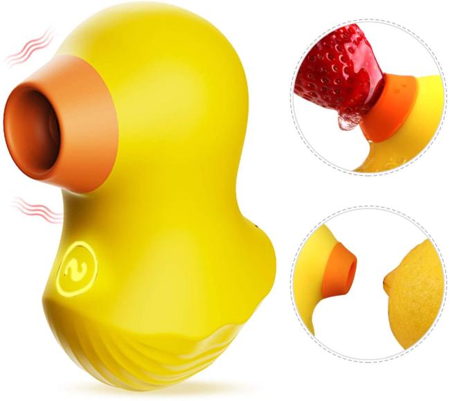 7 Vibration Yellow third party third party Hot Sex Products Mr. Duck Cute Sucker Silicone Breast Sucking Sex Toys