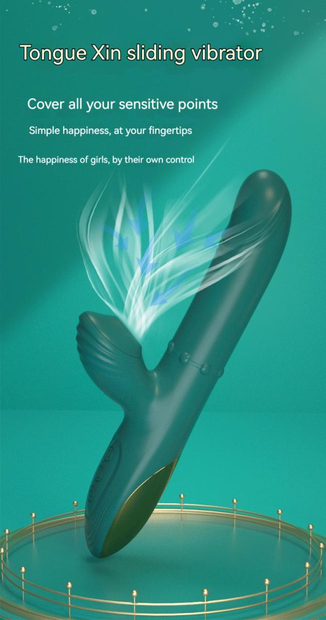 3in1 Triple stimulation Powerful Rabbit vibrator clitoris insert stimulation G-spot massager Swivel bead Stimulating toy for wom