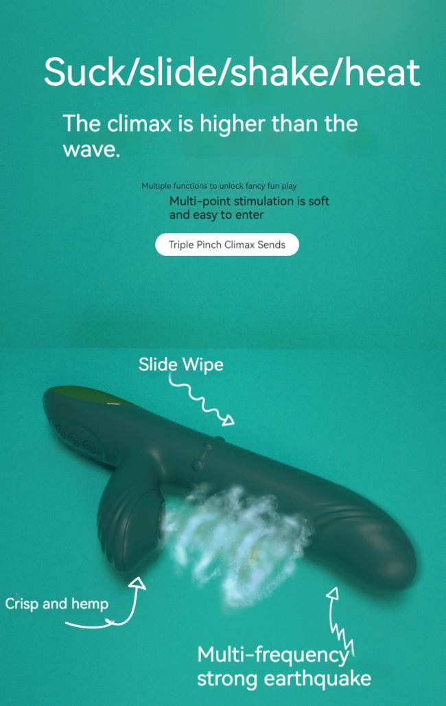 3in1 Triple stimulation Powerful Rabbit vibrator clitoris insert stimulation G-spot massager Swivel bead Stimulating toy for wom