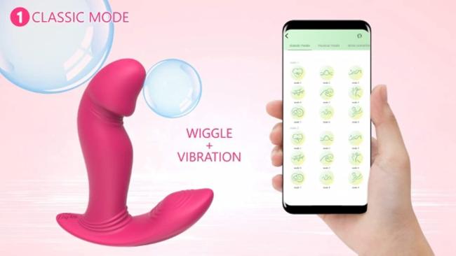 APP Vibrating Wiggling Wearable Clitoral G Spot Vibrator for Women Remote Control Perfect Fit Butterfly Panty