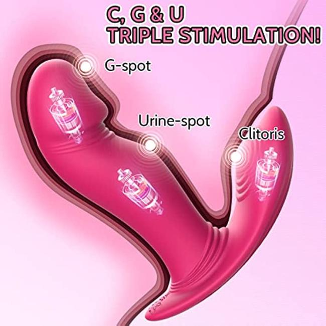 APP Vibrating Wiggling Wearable Clitoral G Spot Vibrator for Women Remote Control Perfect Fit Butterfly Panty