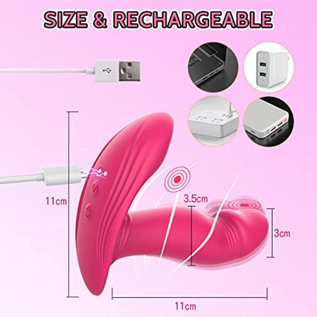 APP Vibrating Wiggling Wearable Clitoral G Spot Vibrator for Women Remote Control Perfect Fit Butterfly Panty