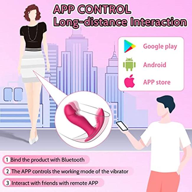 APP Vibrating Wiggling Wearable Clitoral G Spot Vibrator for Women Remote Control Perfect Fit Butterfly Panty