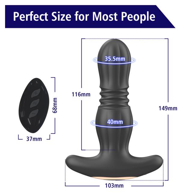 Prostate massager Remote Control Anal Plug USB Charging Anal Plug Telescopic Vibrating Anal Massager