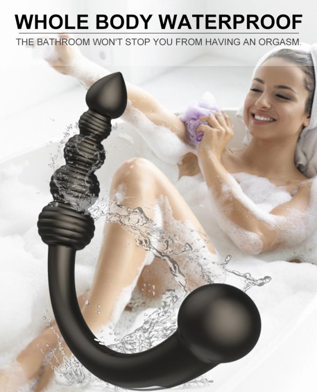Silicone double head pull bead plug smooth tactile hip plug anal bead expander male and female anal toys For couple