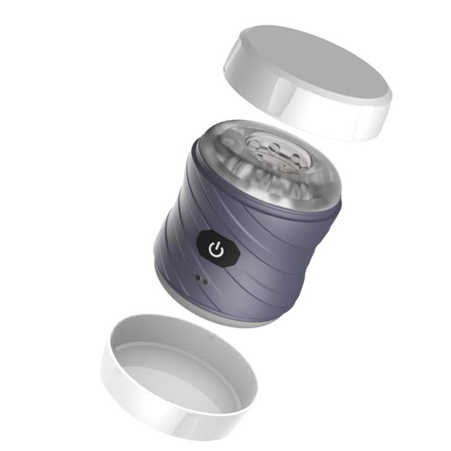 Stroker Male Masturbator Cup Crystal Ribbed Tunnel Pocket Pussy Vibrator for men masturbation