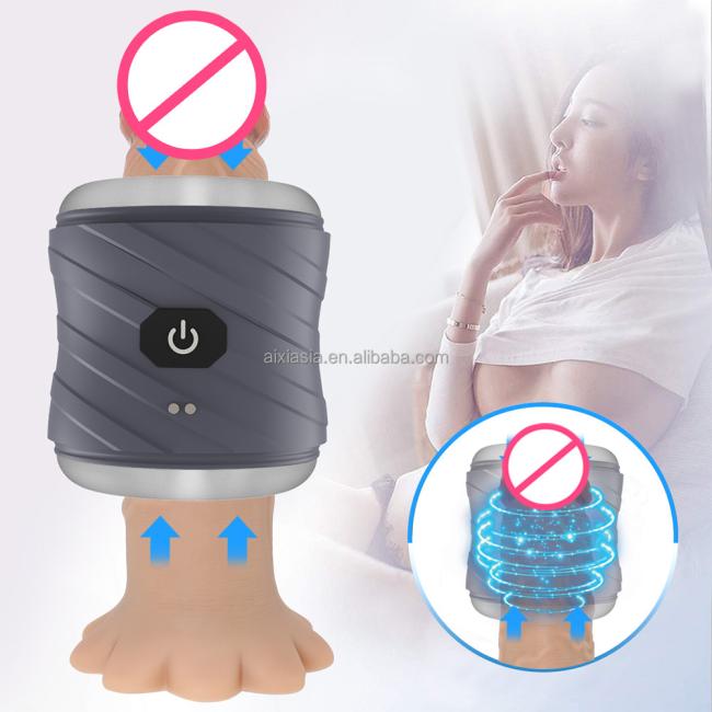 Stroker Male Masturbator Cup Crystal Ribbed Tunnel Pocket Pussy Vibrator for men masturbation