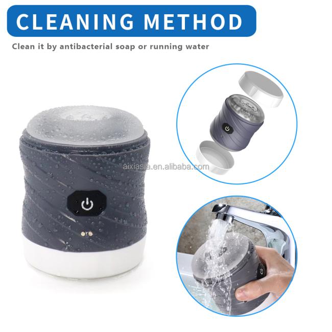 Stroker Male Masturbator Cup Crystal Ribbed Tunnel Pocket Pussy Vibrator for men masturbation
