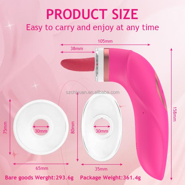 G-Spot Adult Vibrator Sucking and Licking Clitoral Stimulation Nipple Vaginal Clit Sucker Tongue Sex toys Vibrator for Women
