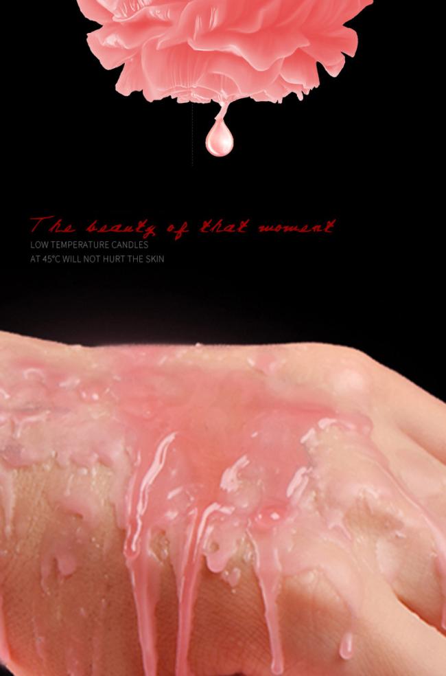 Erotic Peony Flower Low Temperature Flirting Candle Adult SM Game Soy Wax Sex Candle for Couple