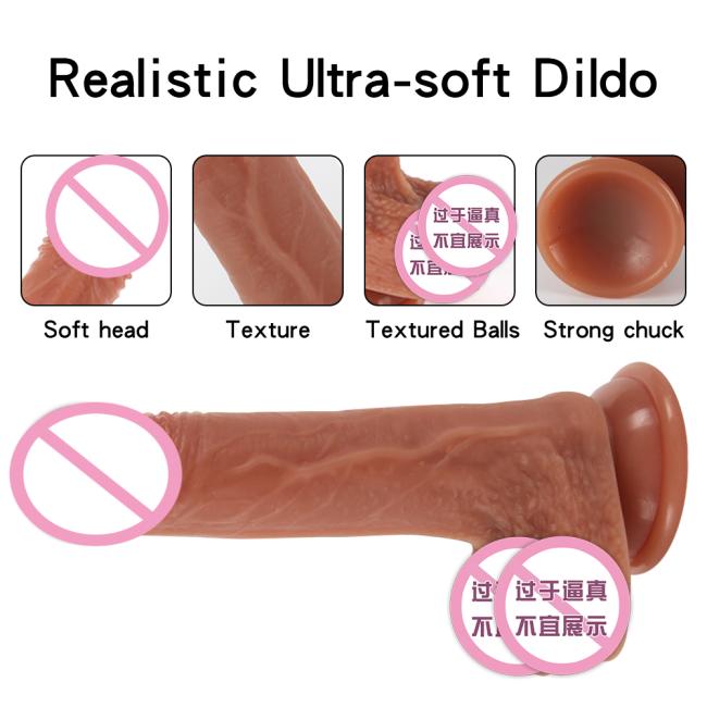 Silicone Realistic Dildos Strong Suction Cup G Spot Lifelike Penis Artificial Big Cock