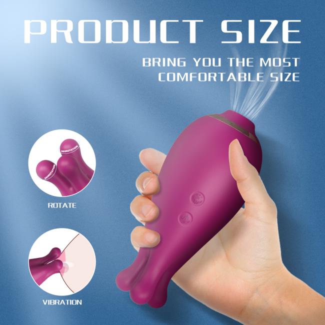 Drop shipping adult nipple kneading clitoral sucking vibrator sex toys for woman rechargeable