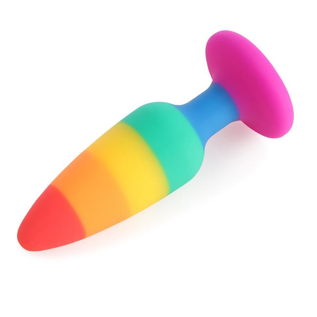 Medical grade liquid silicone Rainbow Large Medium Small size anal plug set