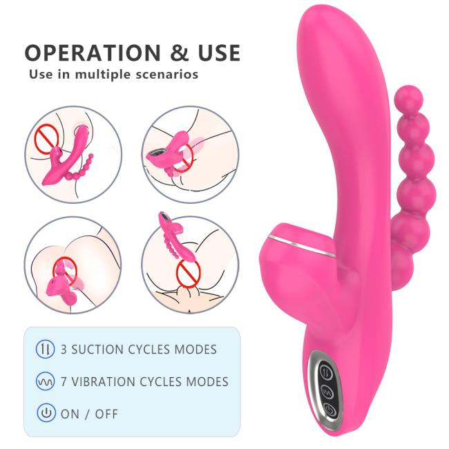 Female Clitoral Sucking G Spot Dildo Vibrator 10 Powerful Modes Clit Sucker Rechargeable Clitoris Stimulator Sex Toys for Women