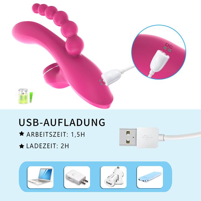 Female Clitoral Sucking G Spot Dildo Vibrator 10 Powerful Modes Clit Sucker Rechargeable Clitoris Stimulator Sex Toys for Women