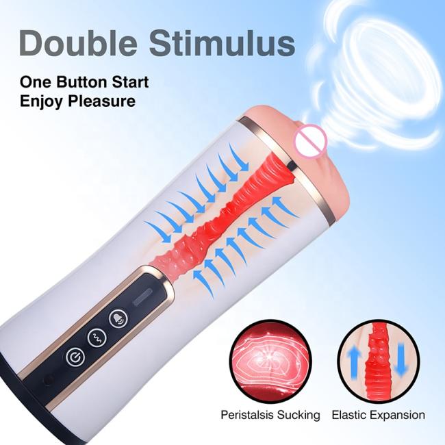 Automatic 10 Vibration Male Masturbator hine Adult Sex Toys For Men Rechargeable with voice function and lighting effects