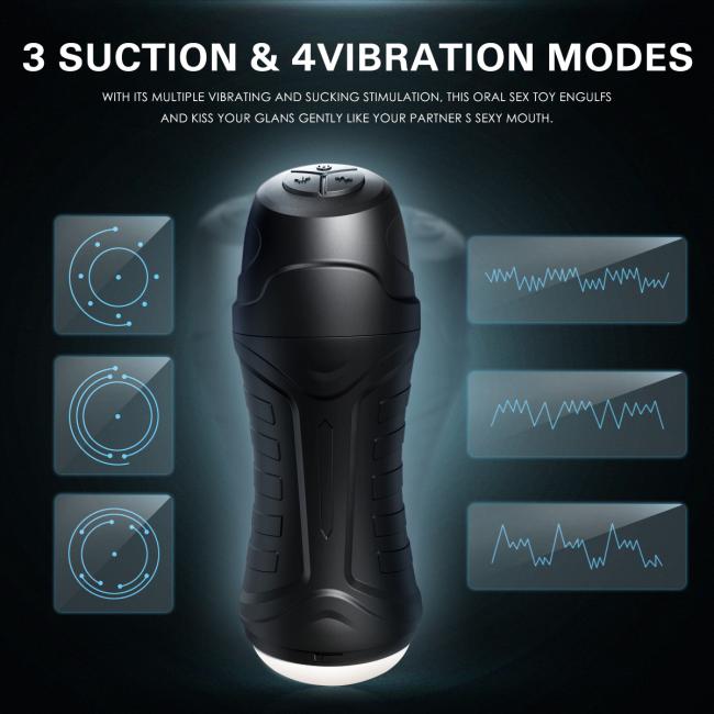 Electric Sucking Strong Vibrating Masturbation Cup Male Automatic Masturbation Device