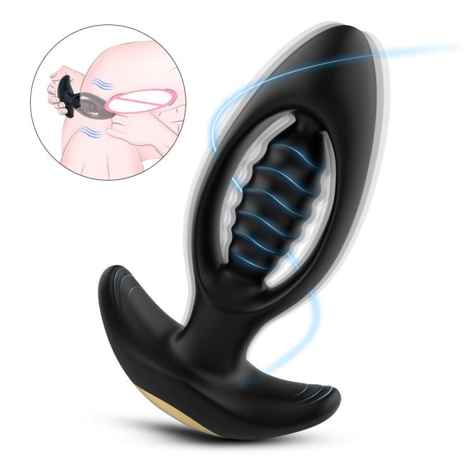 Wireless remote controlled powerful patting anal vibrator butt plug anal sex toys adults for woman man