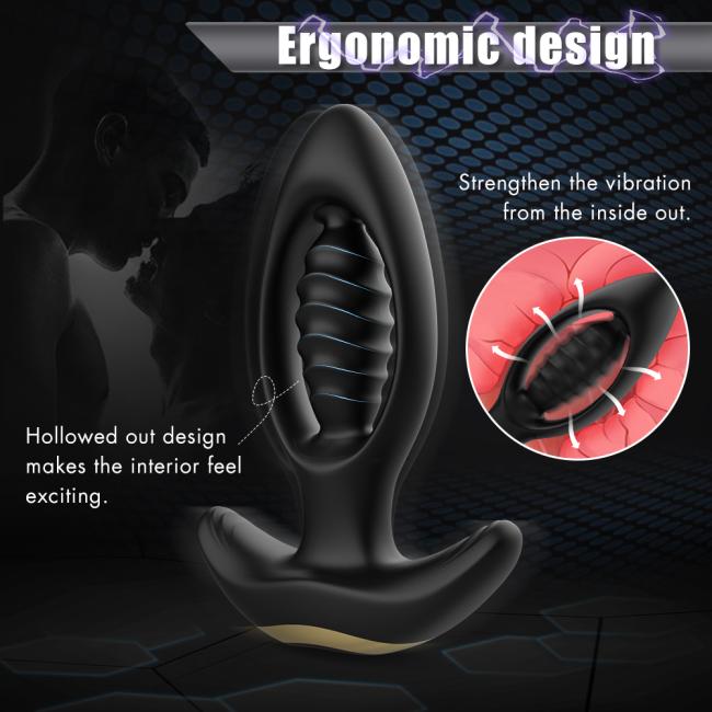 Wireless remote controlled powerful patting anal vibrator butt plug anal sex toys adults for woman man