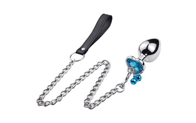 Anal Plug Anal Toys with Leash Aluminium 2 Bells Metal Butt Plug Sex Toys For Women And Man juguetes sexuales