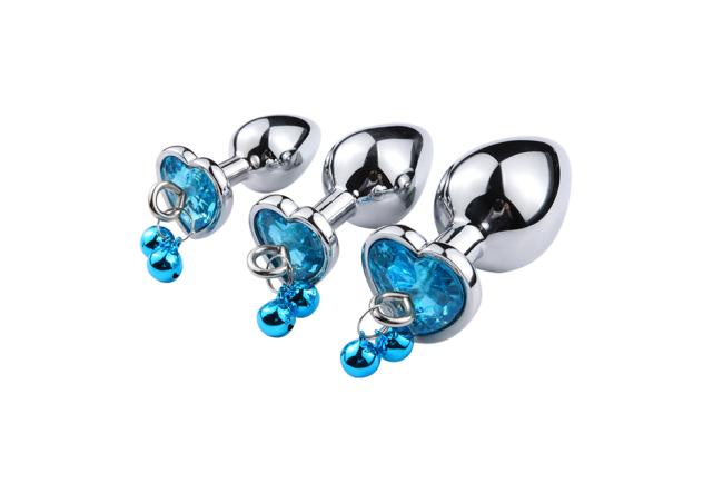 Anal Plug Anal Toys with Leash Aluminium 2 Bells Metal Butt Plug Sex Toys For Women And Man juguetes sexuales
