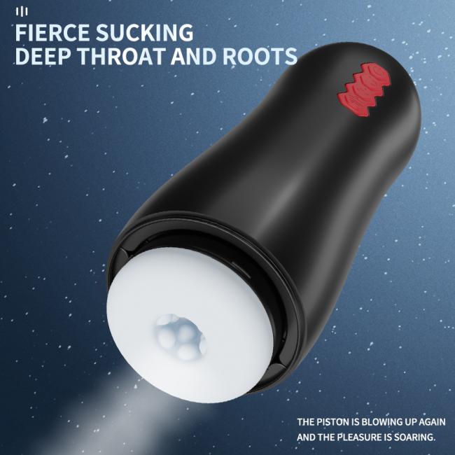 Men's masturbation toy with suction, vibration, telescopic heating and drying, multi-functional masturbation device, adult sex t