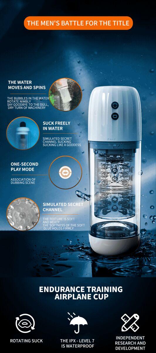 100% waterproof Automatic Sucking Male masturbator telescopic rotating intelligent masturbator Vibrating Male Sex Toys For Men
