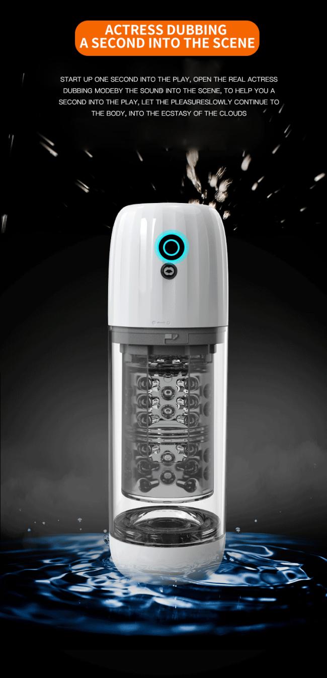 100% waterproof Automatic Sucking Male masturbator telescopic rotating intelligent masturbator Vibrating Male Sex Toys For Men