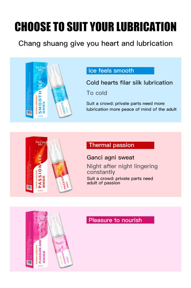 Adult sex toys wholesale pleasure lubricant 60ML ice heat water-soluble human body lubricant