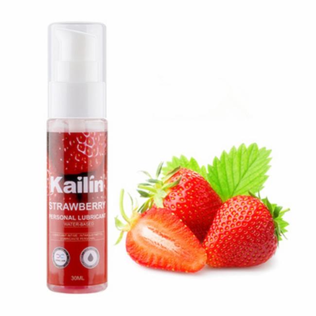 30ML Kailin Edible Fruit Flavor Strawberry Lubricant Water Based Sex Lube Edible Personal Lubricant