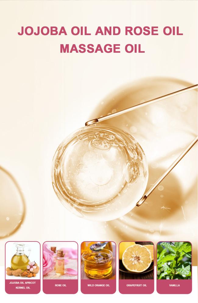 Customized Label Hot Sell Sesame Mousse De Jojoba Sex Massage Oil