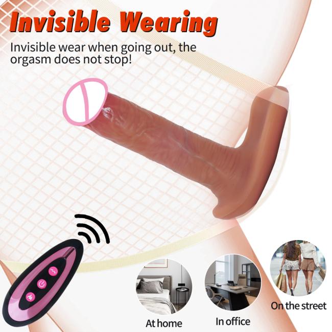Super Strong Telescopic Heating Big Realistic Huge Wearable Dildo Vibrator Sex Toys for Women