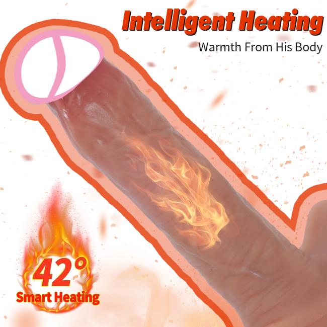 Super Strong Telescopic Heating Big Realistic Huge Wearable Dildo Vibrator Sex Toys for Women