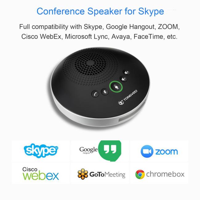 USB Bluetooth Conference Speakerphone for Skype Video Conferencing