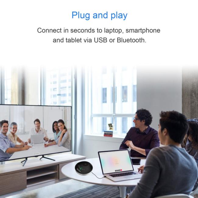 USB Bluetooth Conference Speakerphone for Skype Video Conferencing