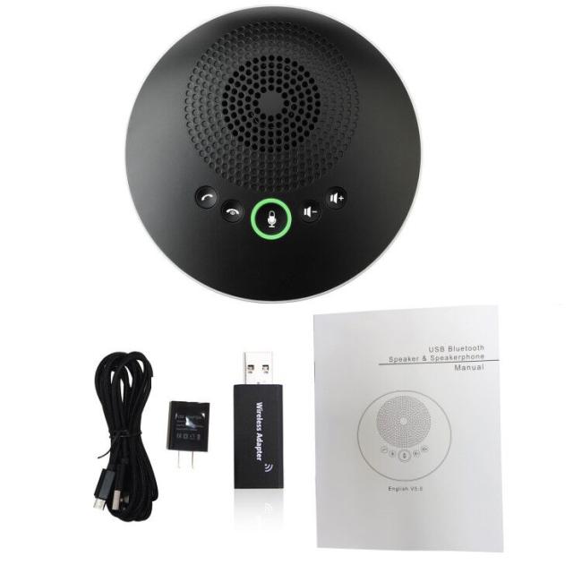Omni Directional USB Wireless Conference Speakerphone Microphone with 4 Meters Pickup Range