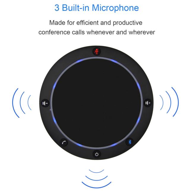 Factory Price Omnidirectional USB Conference Microphone for Skype Desktop Computer Mic Speaker Speakerphone 360d Audio Pickup