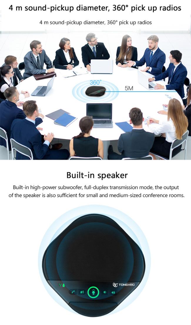Factory Supply OEM Omni-Directional USB Wireless Conference Microphone Speaker