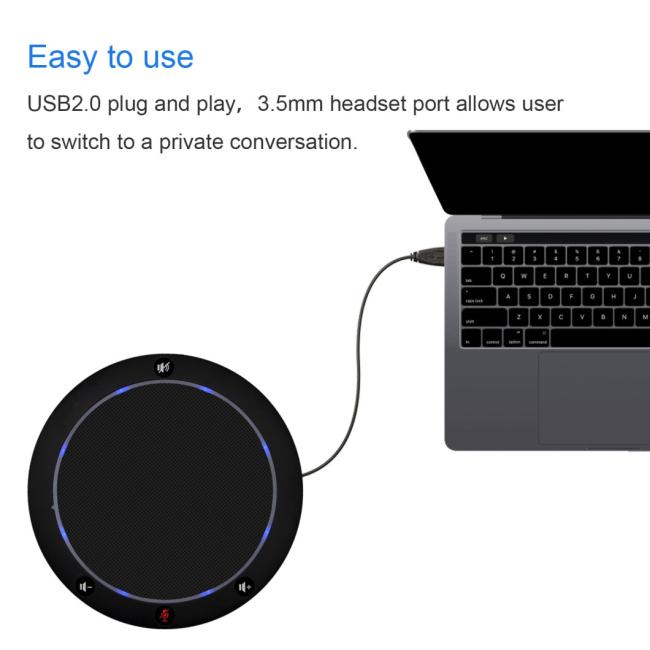 Fashion Trendy Conference System Desktop USB Microphone Portable Speaker