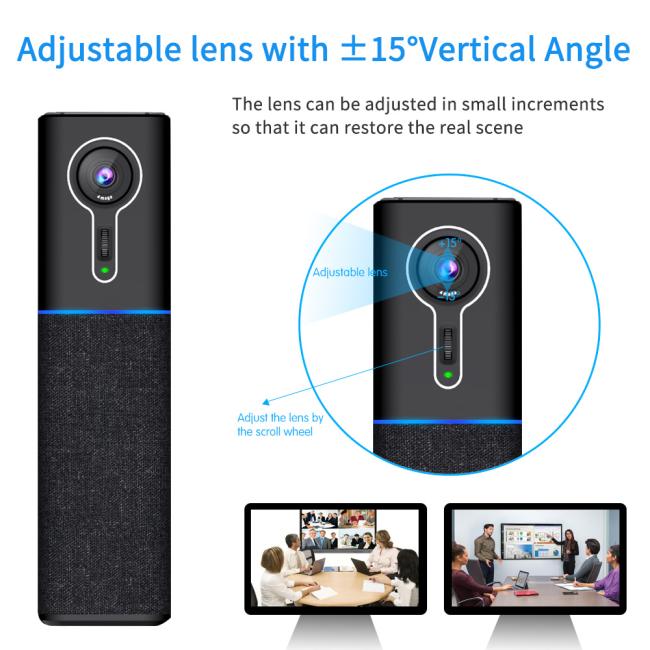 USB Conference Camera and Speakerphone System Portable All-in-One Plug-in-Play Conference Webcam
