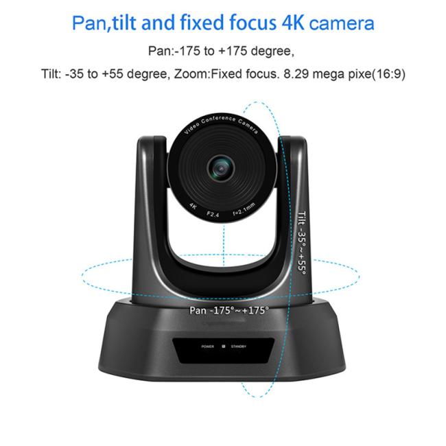 4K USB HD Video Conference Camera with 138 Degree Field of View