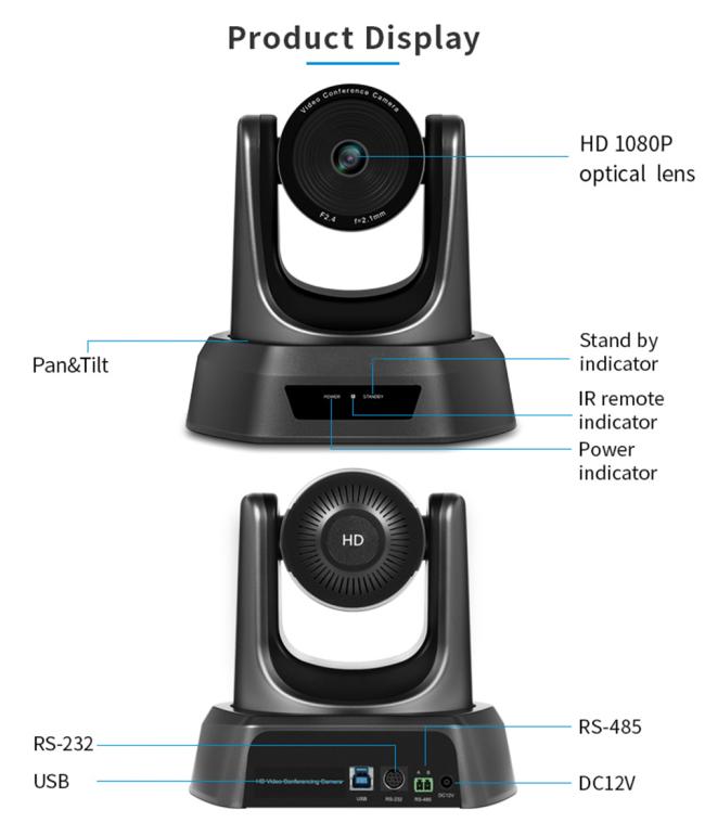 HD 1080P Fixed Focus Conference PTZ Camera