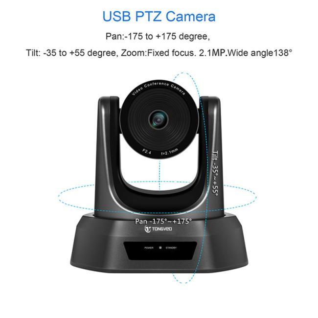 Tevo-Nv1080PRO USB PTZ Camera Fixed Focus HD Video Camera Wide Angel Video Conferencing Camera
