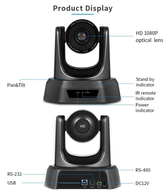 360 Degree Rotation Webcam 1080P USB 3.0 Video Conference Camera with OEM Service