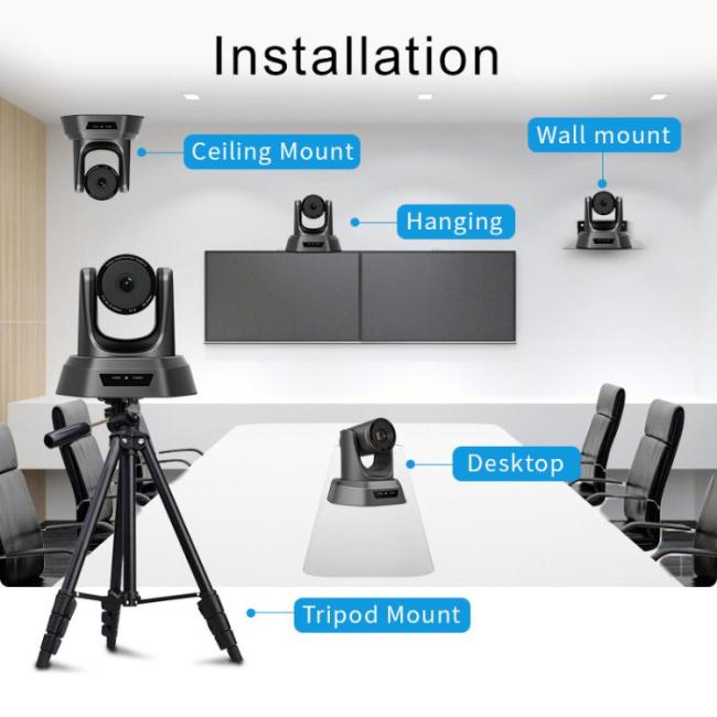 Tongveo 10X Zoom Full HD PTZ Video Conference Camera USB Output+Speakerphone Group