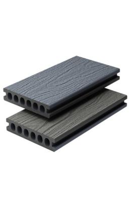 China 6 Round Hole 138 X 23 Capped Composite Decking Brushing Recycled Plastic Decking Boards for sale