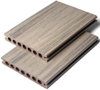 China 146x22 Mm Waterproof WPC Floor Decking Barefoot Friendly Capped Composite Deck Boards for sale