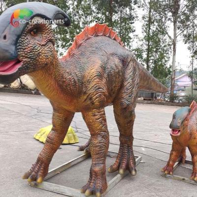 China Theme Park Life Size Animatronic Dinosaur Parasaurolophus Realistic Dinosaur Model For Amusement Park for sale